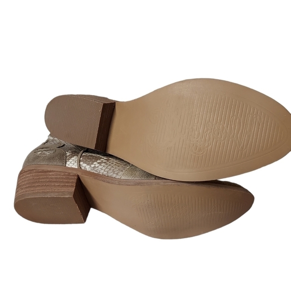 Very G Shelby women's ankle boots cream snake print 6.5 - Picture 9 of 16